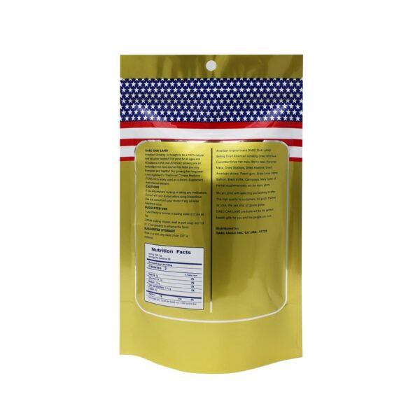 Rebanadas de ginseng americano en presentación para venta