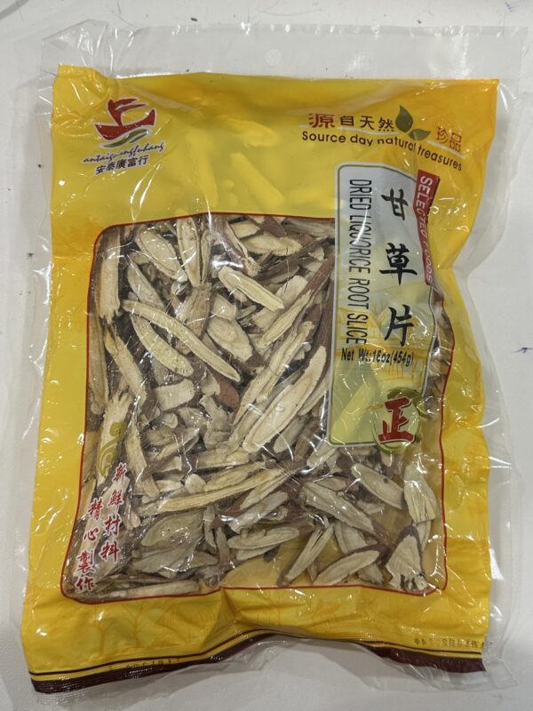 Rodajas de raíz de regaliz fresco Wing Fung Hong bolsa