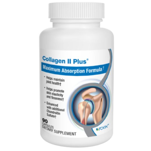 Roex Colágeno II Plus cápsulas vegetales frasco
