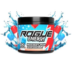 Rogue Energy polvo bebida energética sabor Rocket Pop