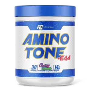 Version 1.0.0 Ronnie Coleman Amino-Tone EAAs frente al envase