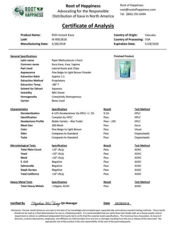 Root of Happiness Kava instantánea
