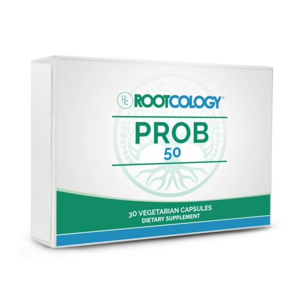 Rootcology ProB 50 suplemento probiótico 18 cepas para salud intestinal