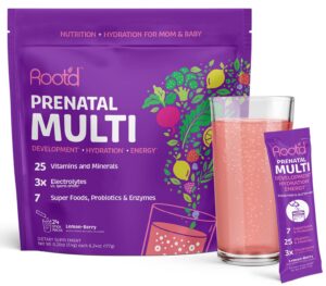 Root'd multivitaminas prenatales en polvo 24 sobres