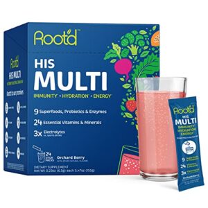 Version 1.0.0 Root'd multivitamínico polvo para hombres paquete 24 sobres