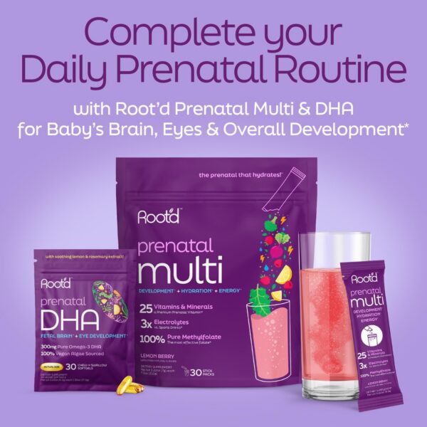 Etiqueta del producto Root'd Prenatal