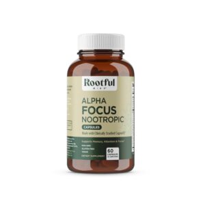 Frente de la botella Rootful Mind Alpha Focus