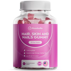 Frente de la caja Rosabella Biotina 5000 mcg