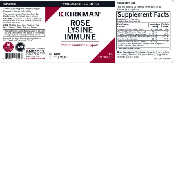 Etiqueta Rose Lysine Immune