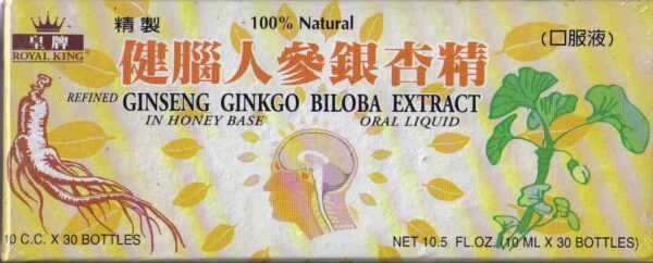 Royal King extracto líquido ginseng y ginkgo biloba 10 ml