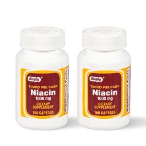 Rugby Niacina 1000 mg etiqueta de producto