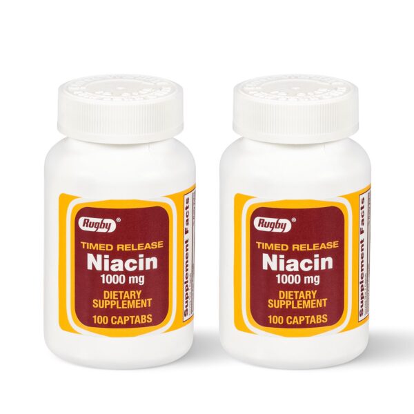 Rugby Niacina 1000 mg etiqueta de producto