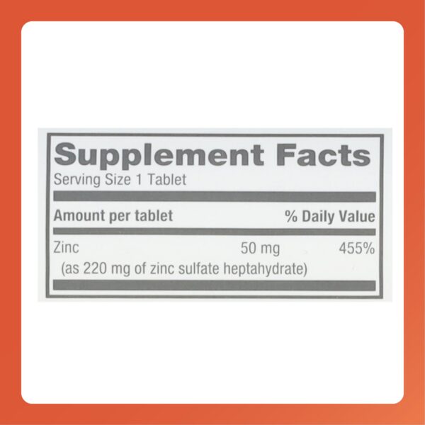Detalle de etiqueta Rugby zinc sulfate 220 mg