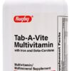Rugby Tab-A-Vite multivitamínico con hierro y beta-caroteno 1000 tabletas