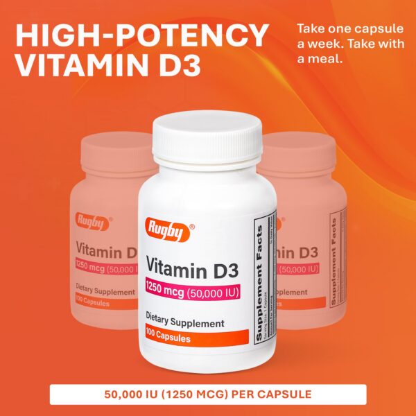 RUGBY LABORATORIES Vitamina D3 cápsulas