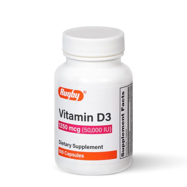 RUGBY LABORATORIES Vitamina D3 frasco frontal