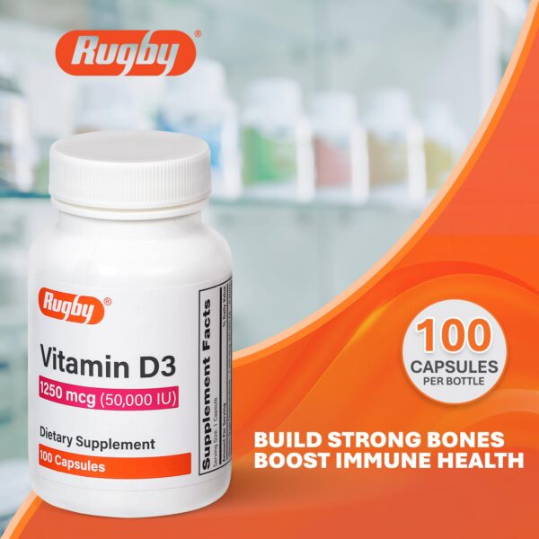 RUGBY LABORATORIES Vitamina D3 etiqueta frontal