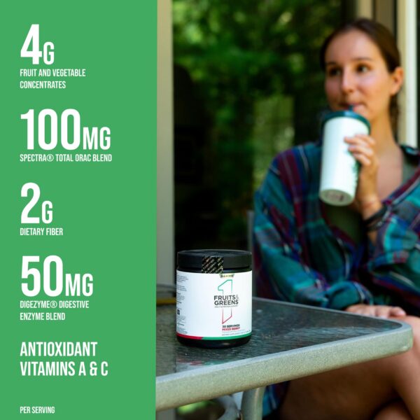 Mezcla de frutas y verduras en polvo