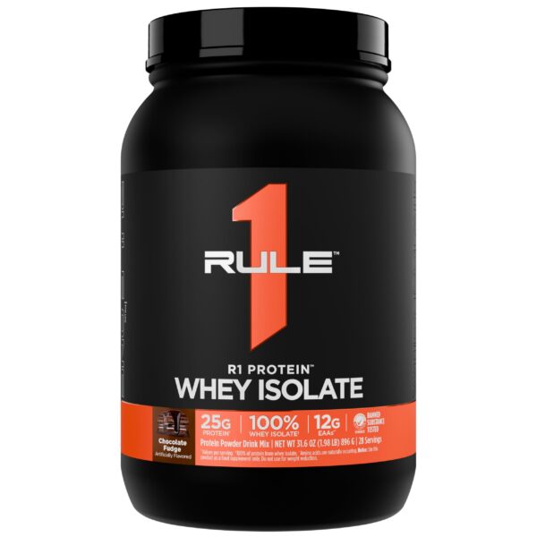 Version 1.0.0 Frasco de Rule1 R1 Protein Whey Isolate Chocolate Fudge