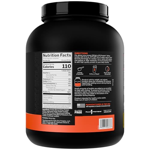 Cucharón medidor dentro del envase R1 Whey Isolate