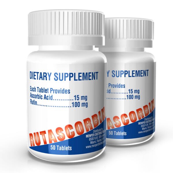 Paquete doble Rutascorbin Vitaminas C y Rutina para salud e inmunidad