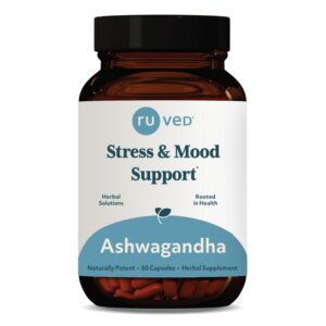Version 1.0.0 Frontal del frasco Ruved Ashwagandha Capsules