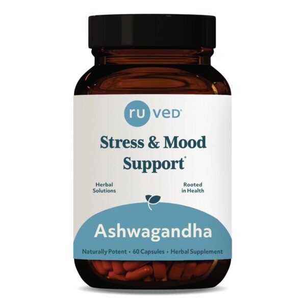 Version 1.0.0 Frontal del frasco Ruved Ashwagandha Capsules
