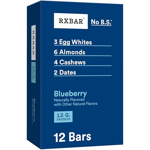 Version 1.0.0 Barra RXBAR Blueberry frente a la caja