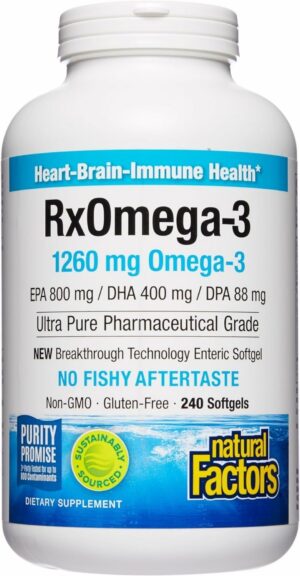 Frasco RxOmega-3 de grado farmacéutico