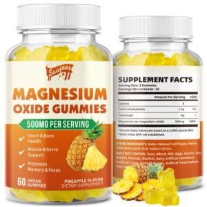 Version 1.0.0 Frente del envase de gomitas de magnesio