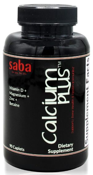 Version 1.0.0 Saba Calcium Plus tableta etiqueta frontal
