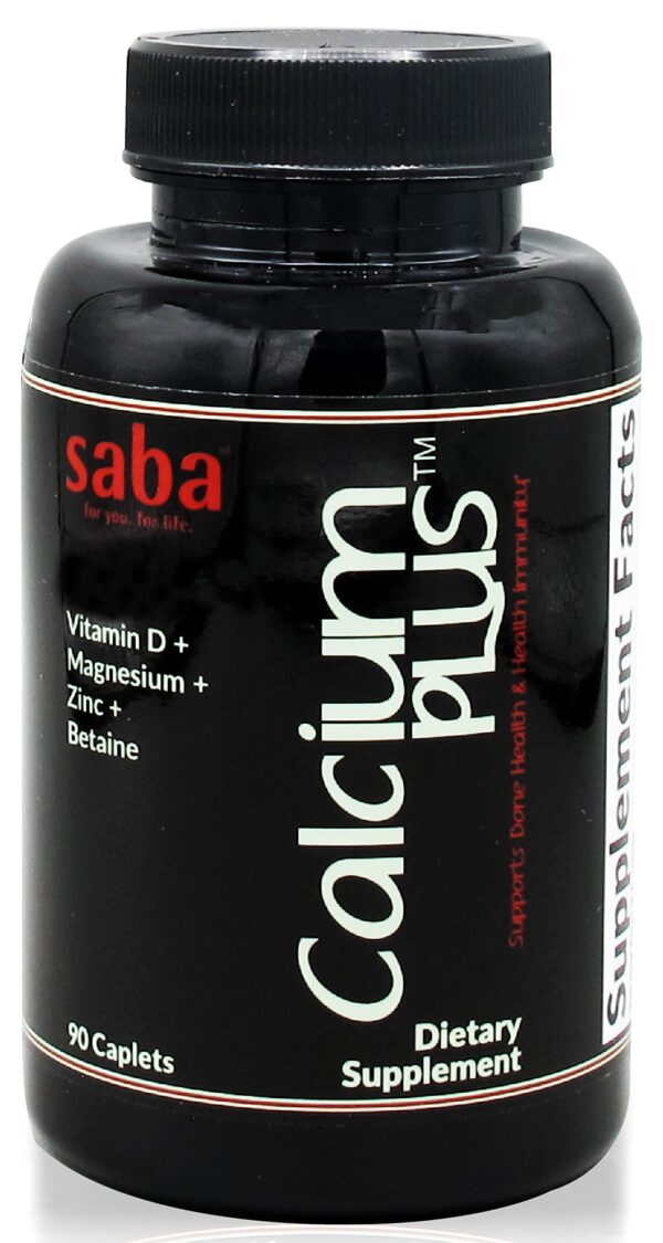 Version 1.0.0 Saba Calcium Plus tableta etiqueta frontal