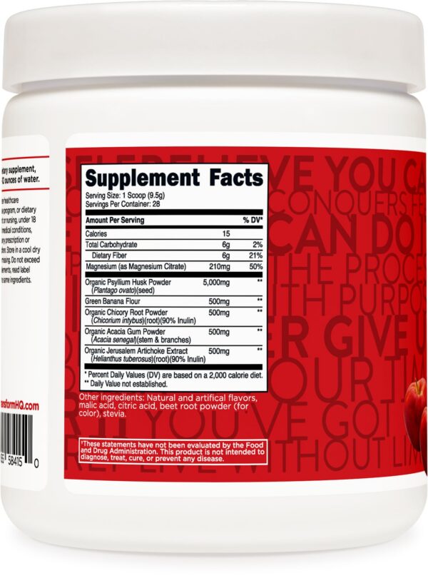 Sabor manzana polvo fibra psyllium husk TransformHQ