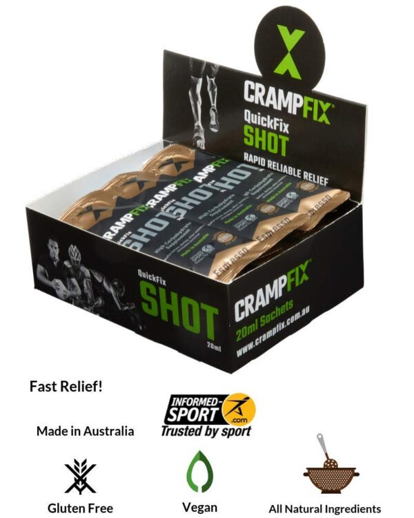 Sachet CrampFix fácil de usar para atletas en movimiento