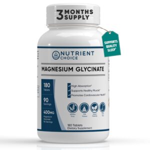 Magnesio glicinato 400 mg etiqueta frontal