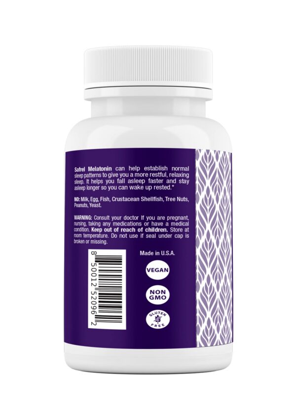 Caja de Safrel melatonina 30 mg con B6 y L-Theanine