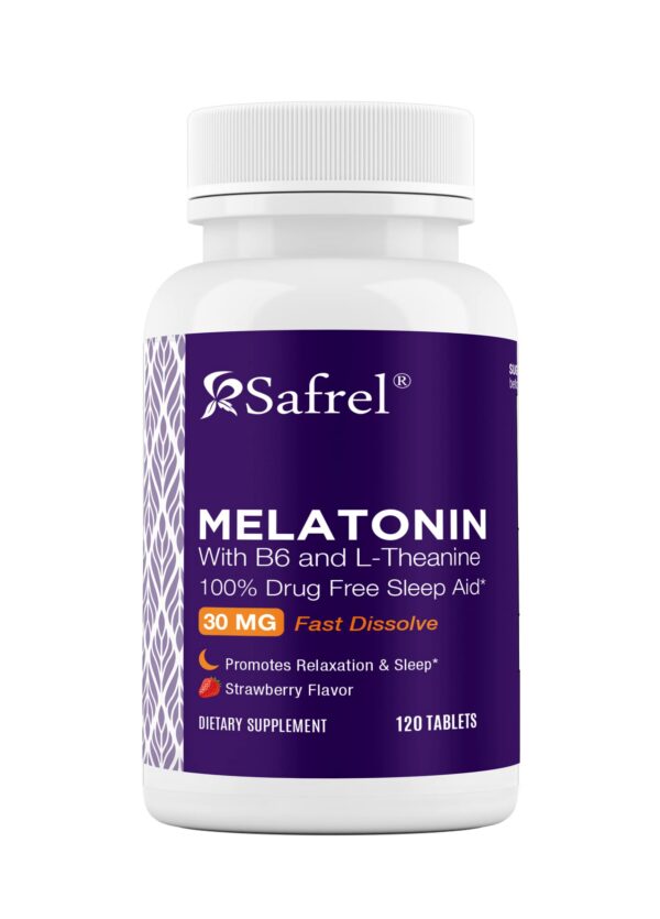 Safrel melatonina 30 mg tableta disolucion rapida sabor bayas