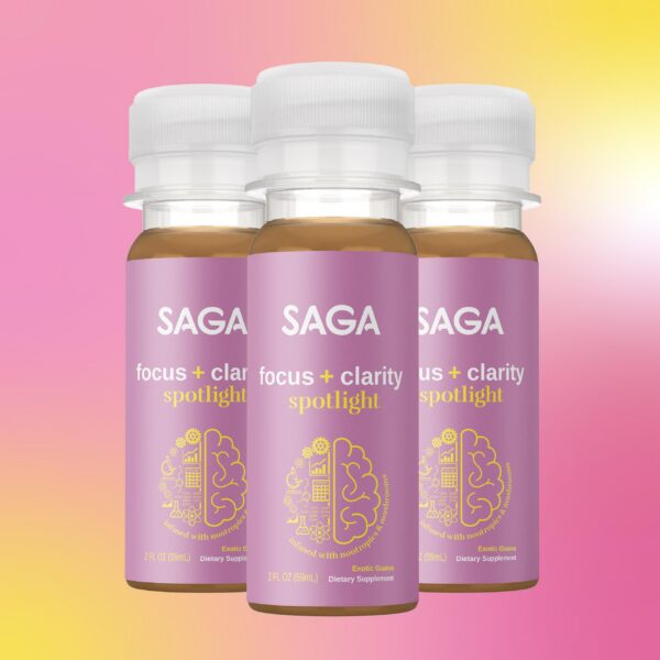 SAGA Shots con bacopa y ashwagandha para concentración