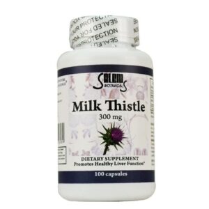 Frasco de cápsulas Cardo Mariano Salem Botanicals 300 mg