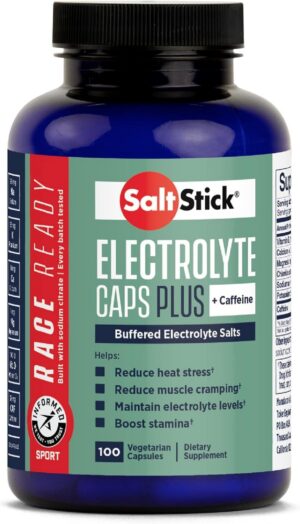SaltStick cápsulas electrolitos con cafeína para correr