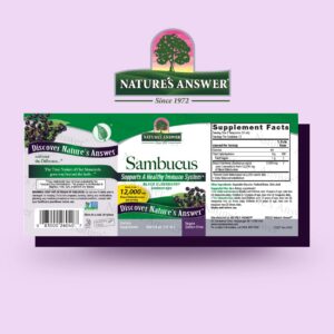 Sambucus Nature's Answer jarabe extracto baya negra antioxidantes