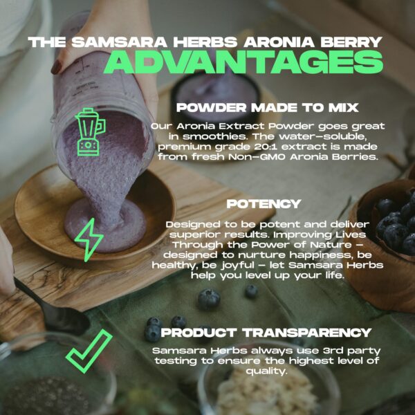 Frente de empaque Samsara Aronia