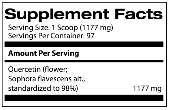 Etiqueta del producto Quercetina Samsara