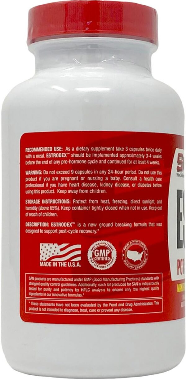 Version 1.0.0 Frasco de SAN Estrodex con cápsulas