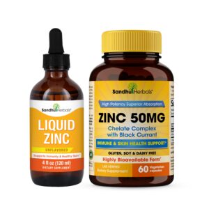 Frasco de zinc líquido Sandhu Herbals 4 oz
