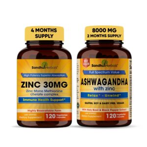 Frasco Sandhu Herbals Zinc 30 mg