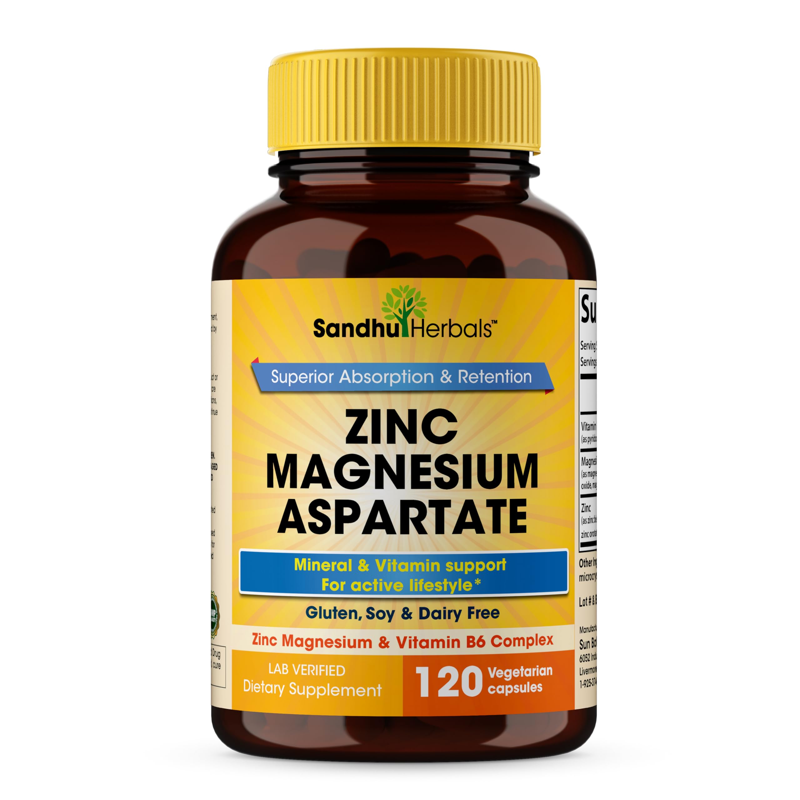SANDHUHERBALS Zinc Magnesium Aspartate