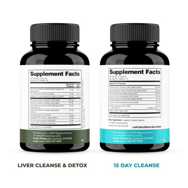 Version 1.0.0 Etiqueta de Sandhu's Liver Cleanse Detox