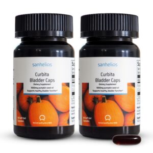 Frasco Sanhelios Curbita cápsulas con aceite puro de semilla de calabaza