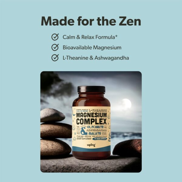 Frasco de cápsulas del complejo de magnesio glicinato